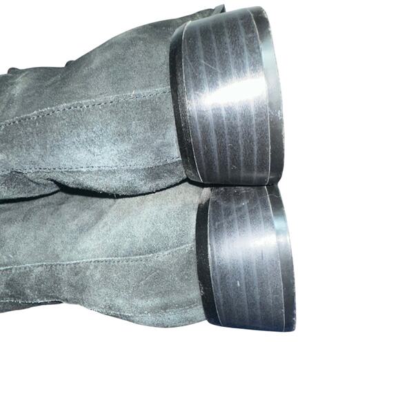 AJ Valenci Valencia black Suede Shearling Lace-Up Ankle Boots Women’s 8W wide - Picture 8 of 12